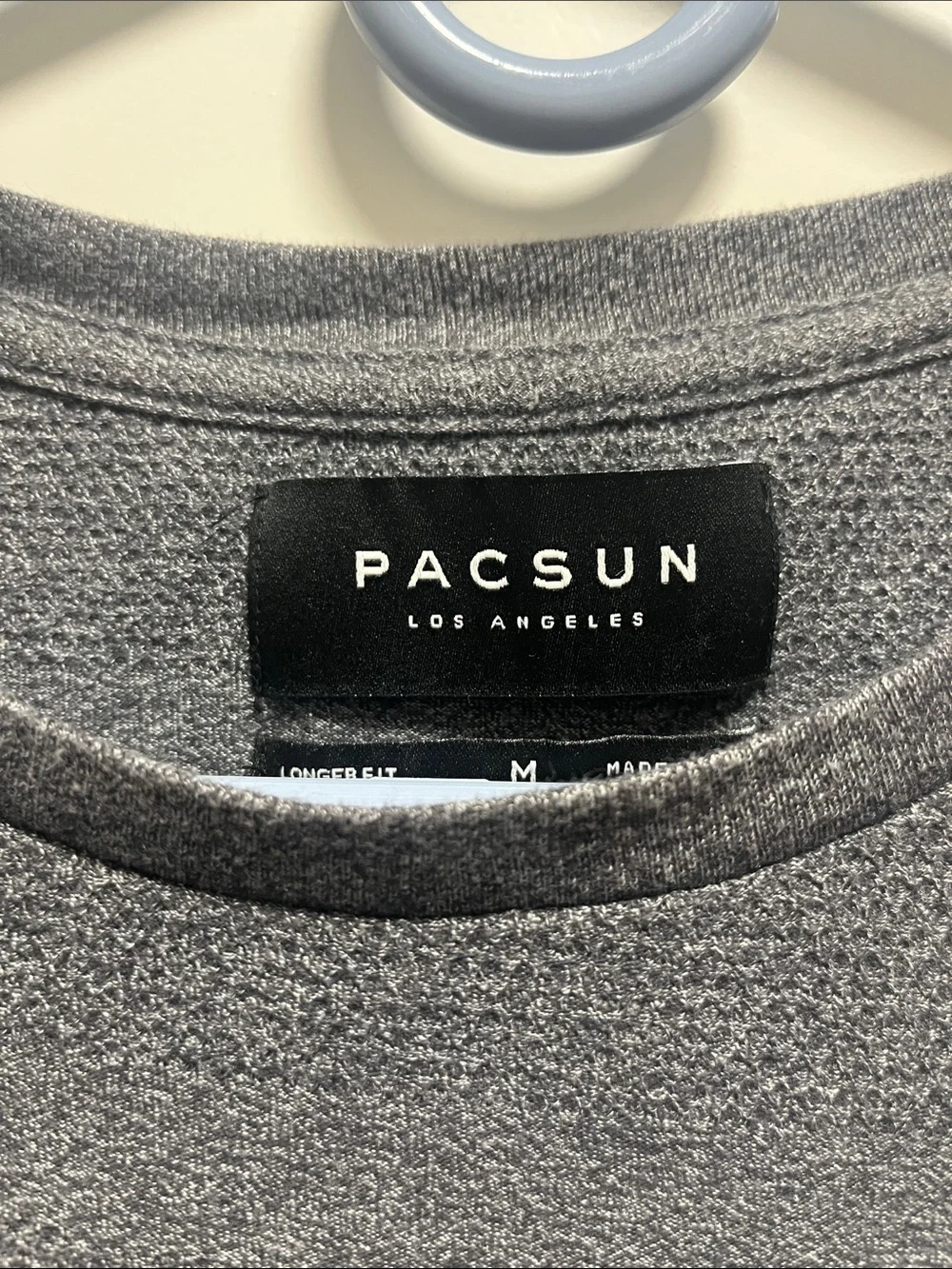 PacSun Men's Charcoal Textured Crew Neck Tee